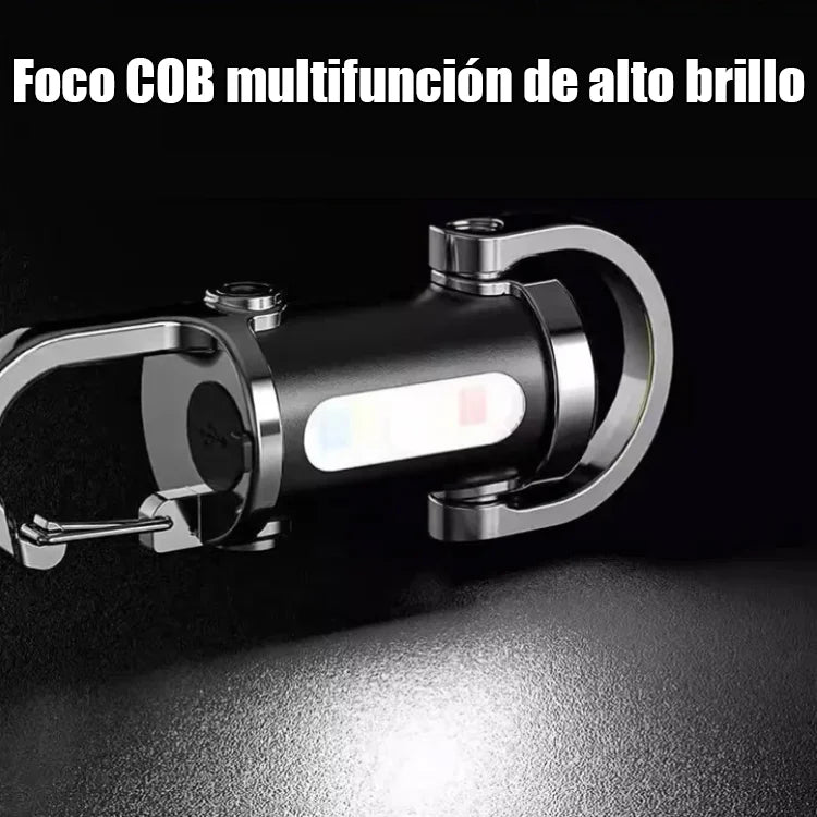 Linterna portátil recargable y brillante para llavero