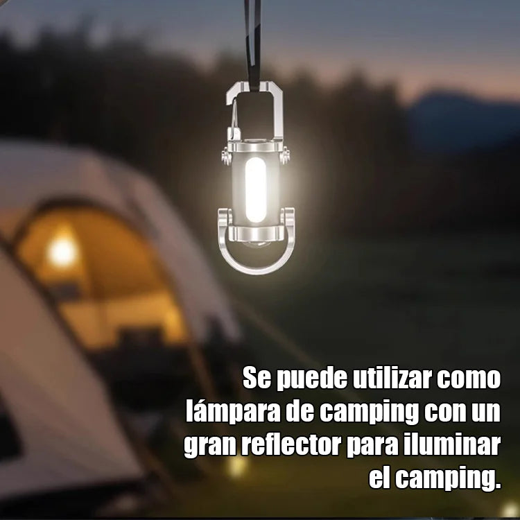 Linterna portátil recargable y brillante para llavero